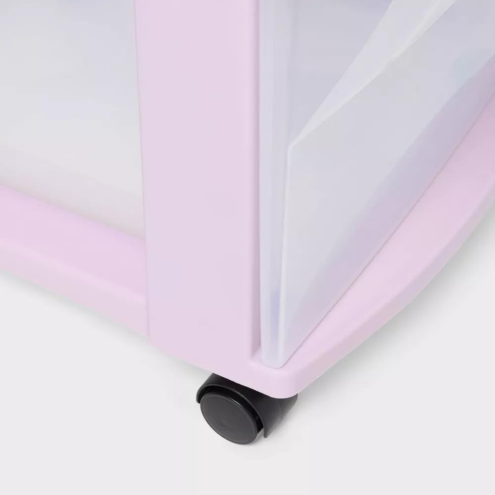 3 Drawer Plastic Storage Cart with Casters H424