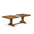 9-Piece Acacia Wood Dining Table Set with 8 Beige PU Leather Chairs T91859