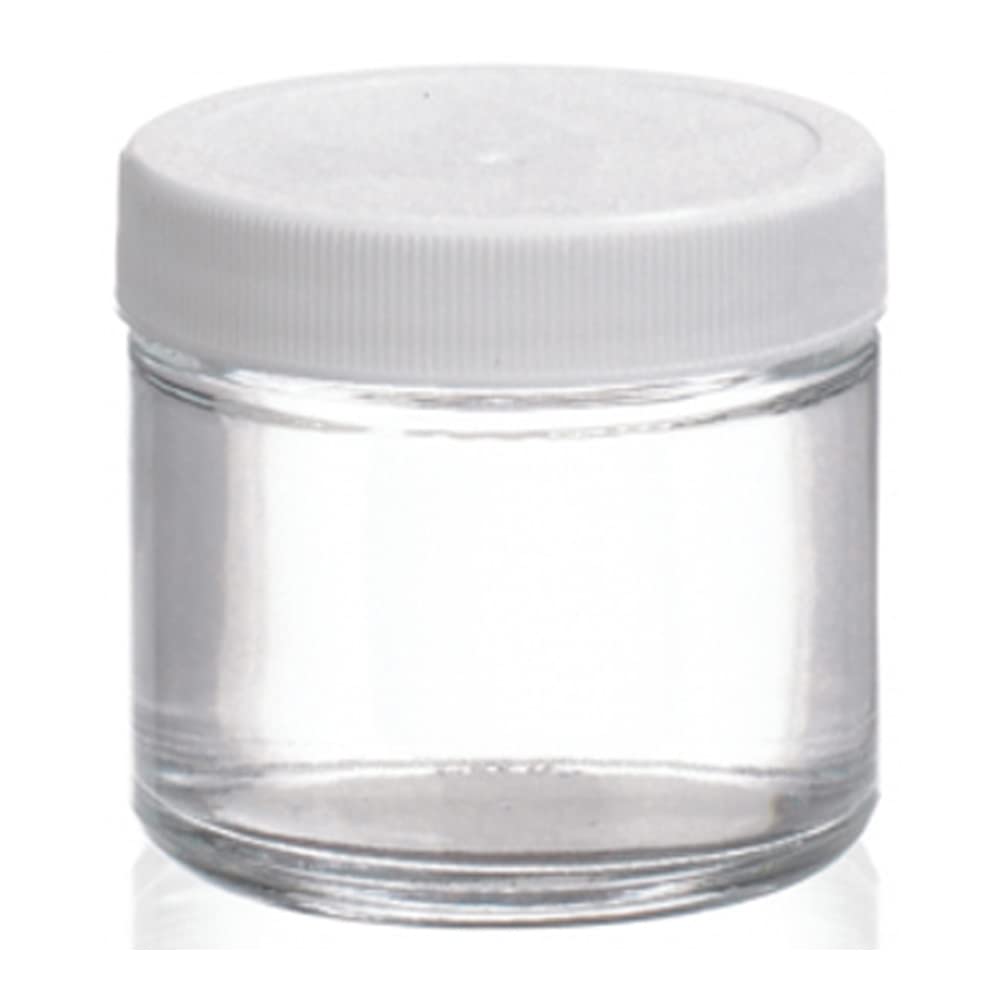 Clear Glass 2oz Straight Sided Jar with Screw Cap, Case of 24 Y9349