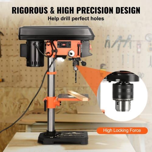 10'' 5-Speed Cast Iron Benchtop Drill Press V263