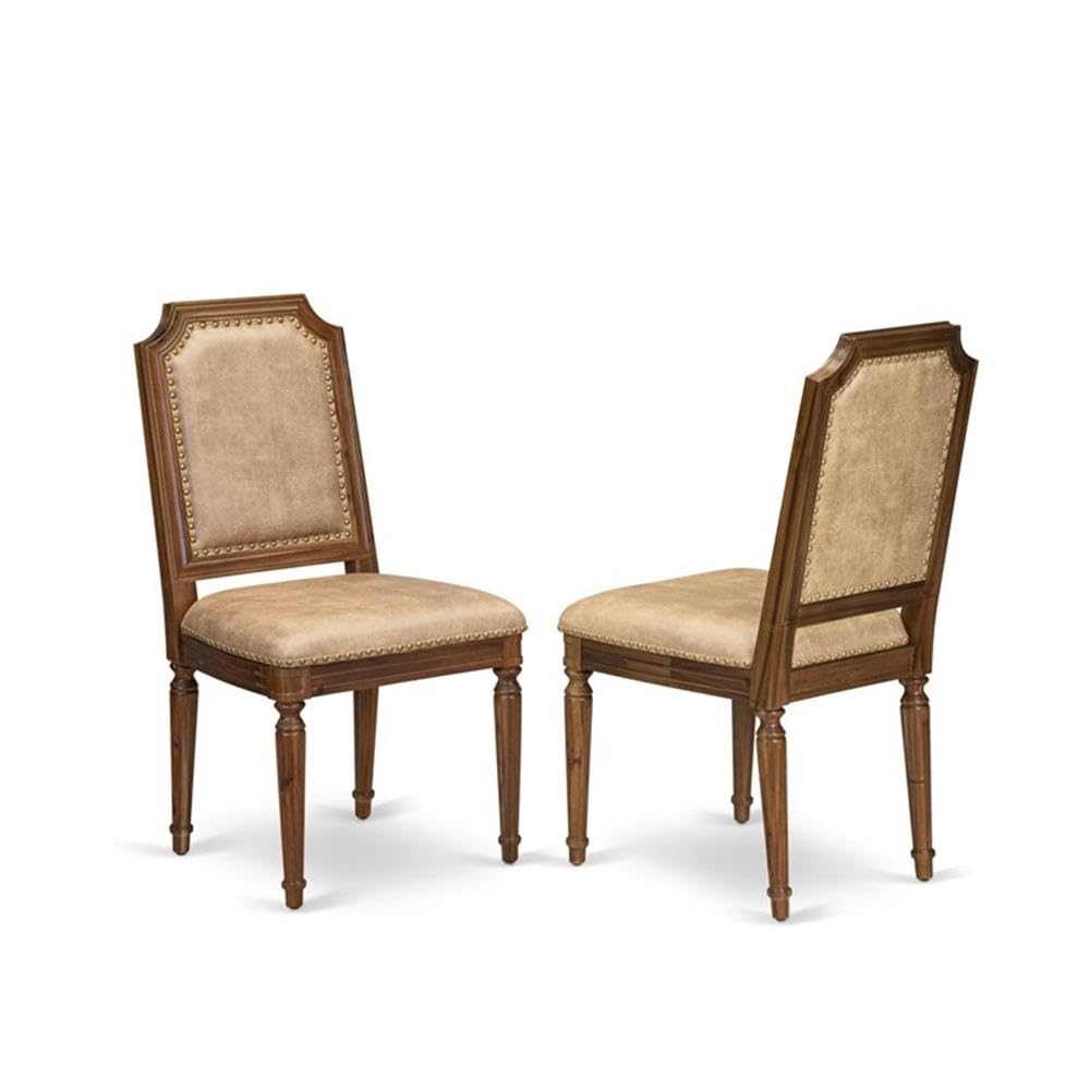 9-Piece Acacia Wood Dining Table Set with 8 Beige PU Leather Chairs T91859