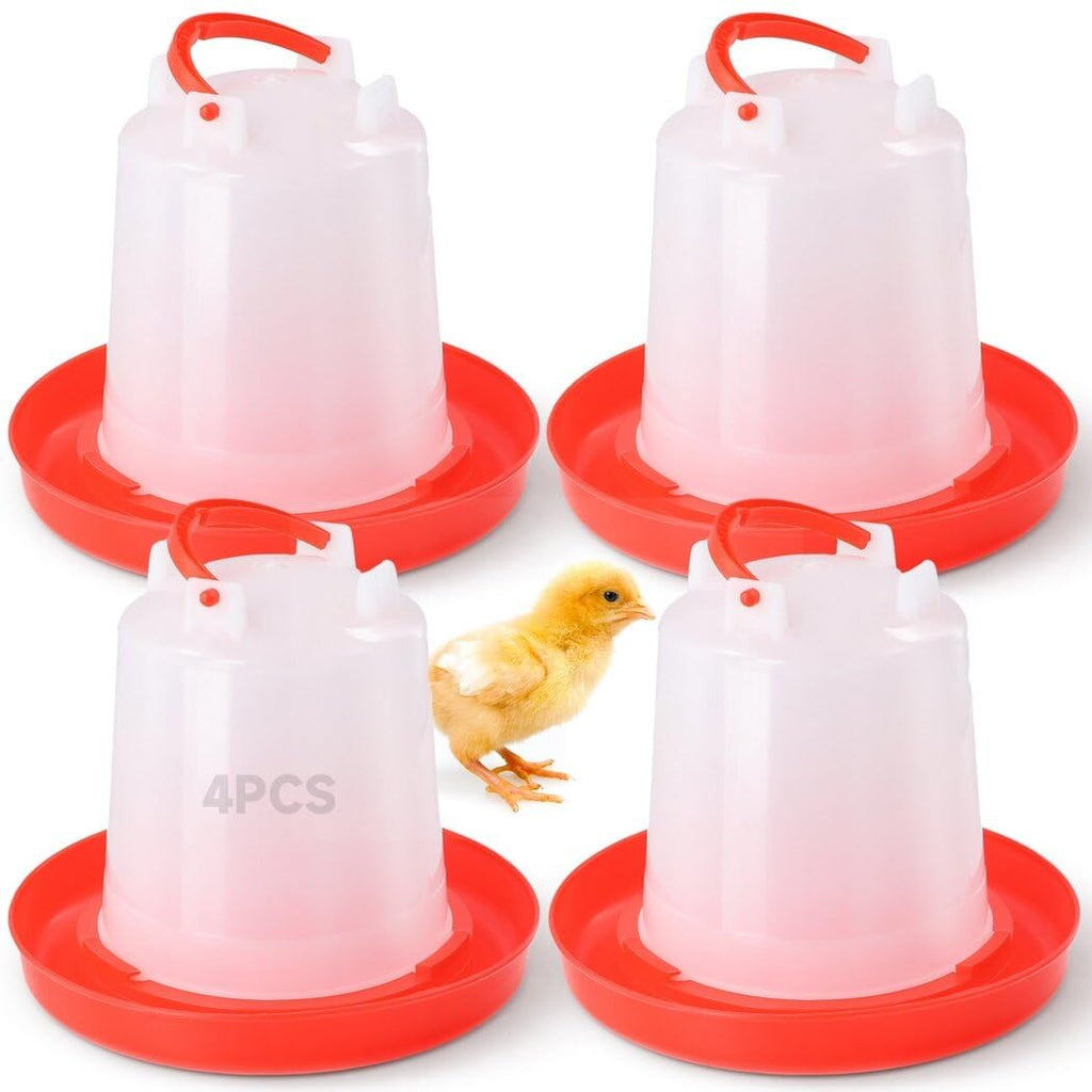 4-Pack 1L Poultry Waterer with Handle Y641892