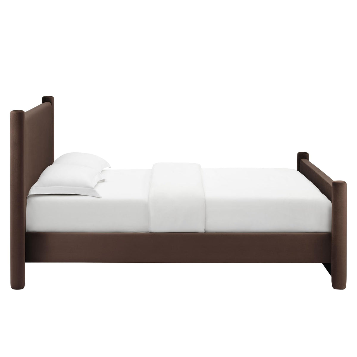 King Size Upholstered Platform Bed Frame with Headboard and Footboard O201141