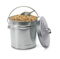 6 Gallon Galvanized Steel Round Trash Can with Locking Lid U8321