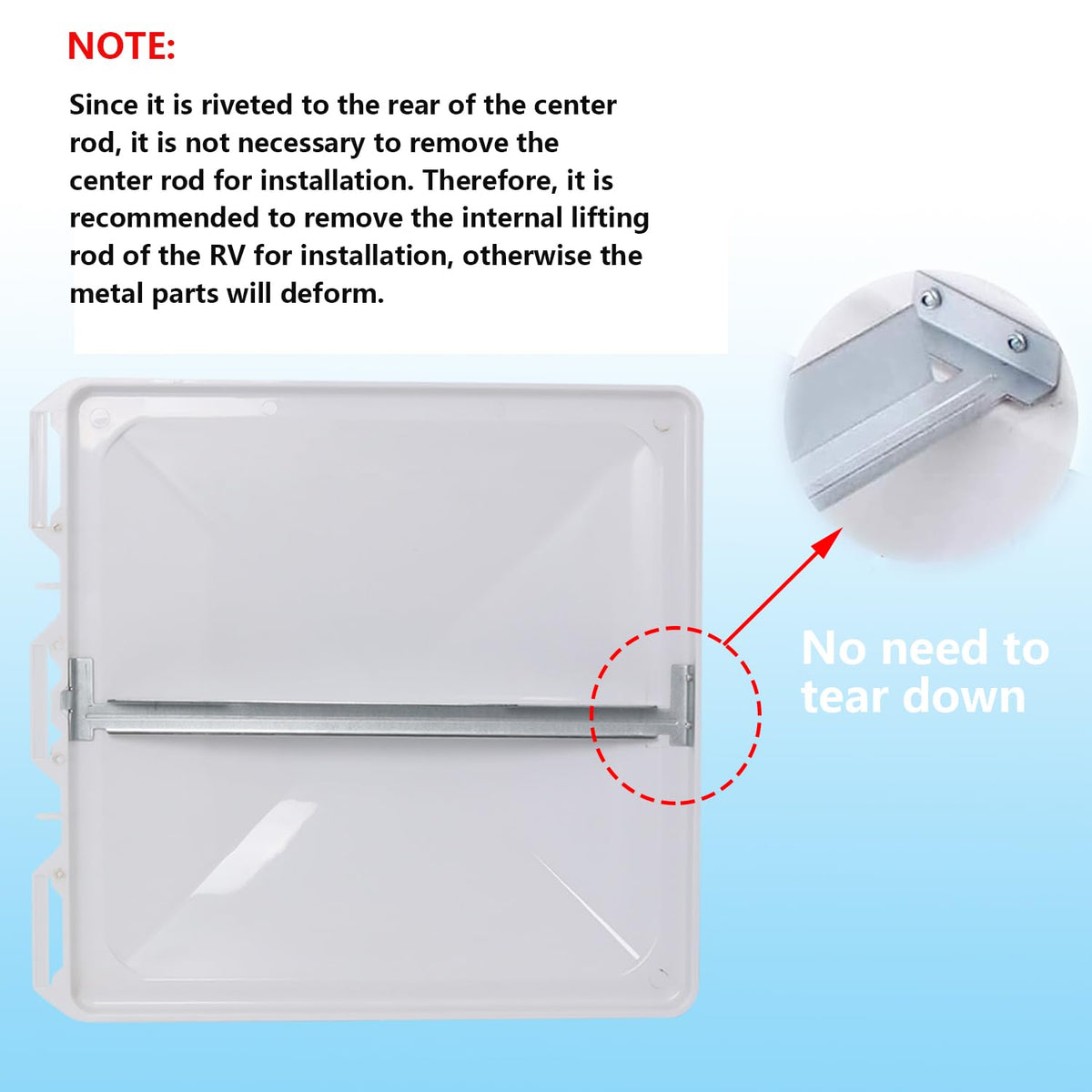 White 13" x 13" RV Roof Vent Cover Replacement U38675