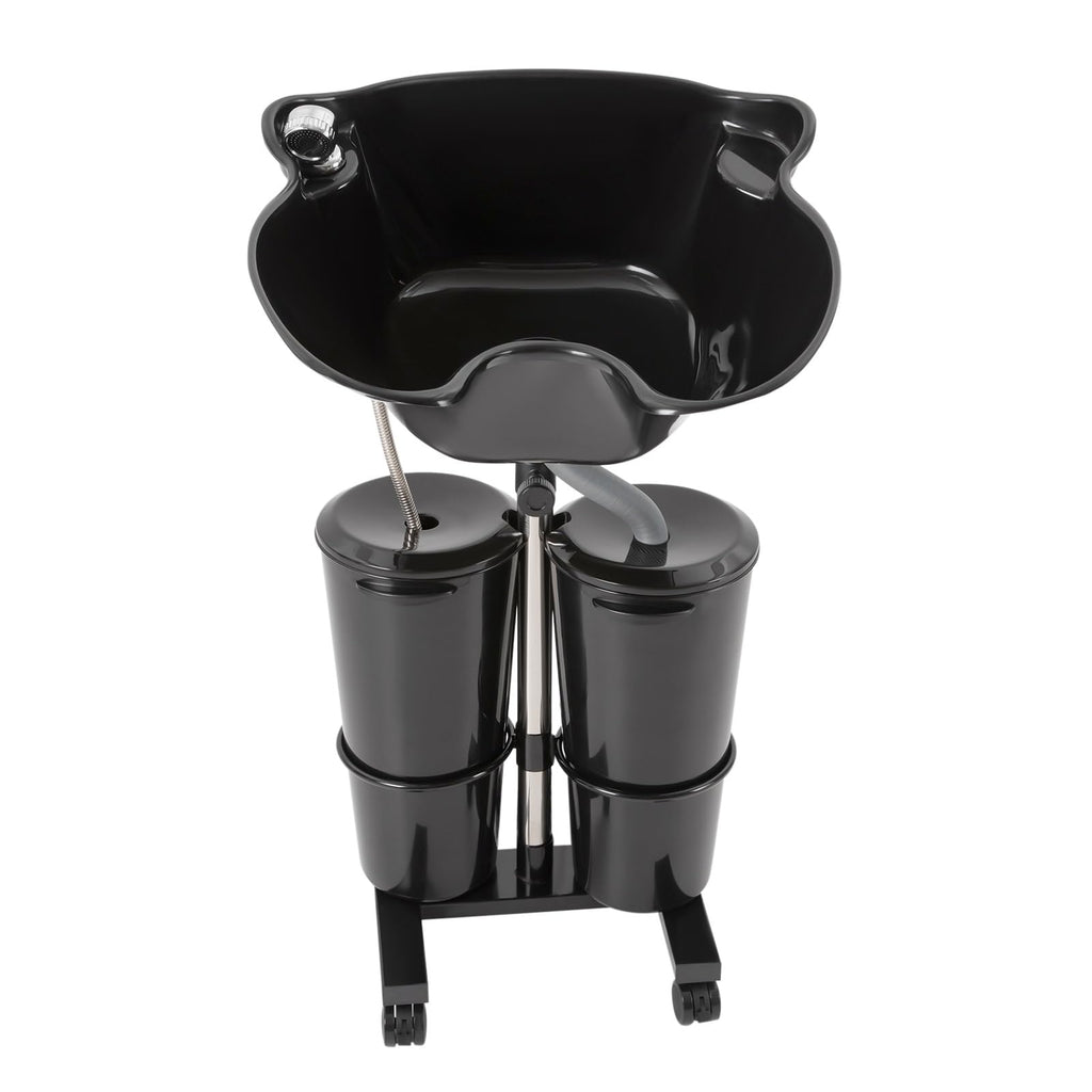 Portable Height-Adjustable Shampoo Basin with 2 Water Buckets N6266