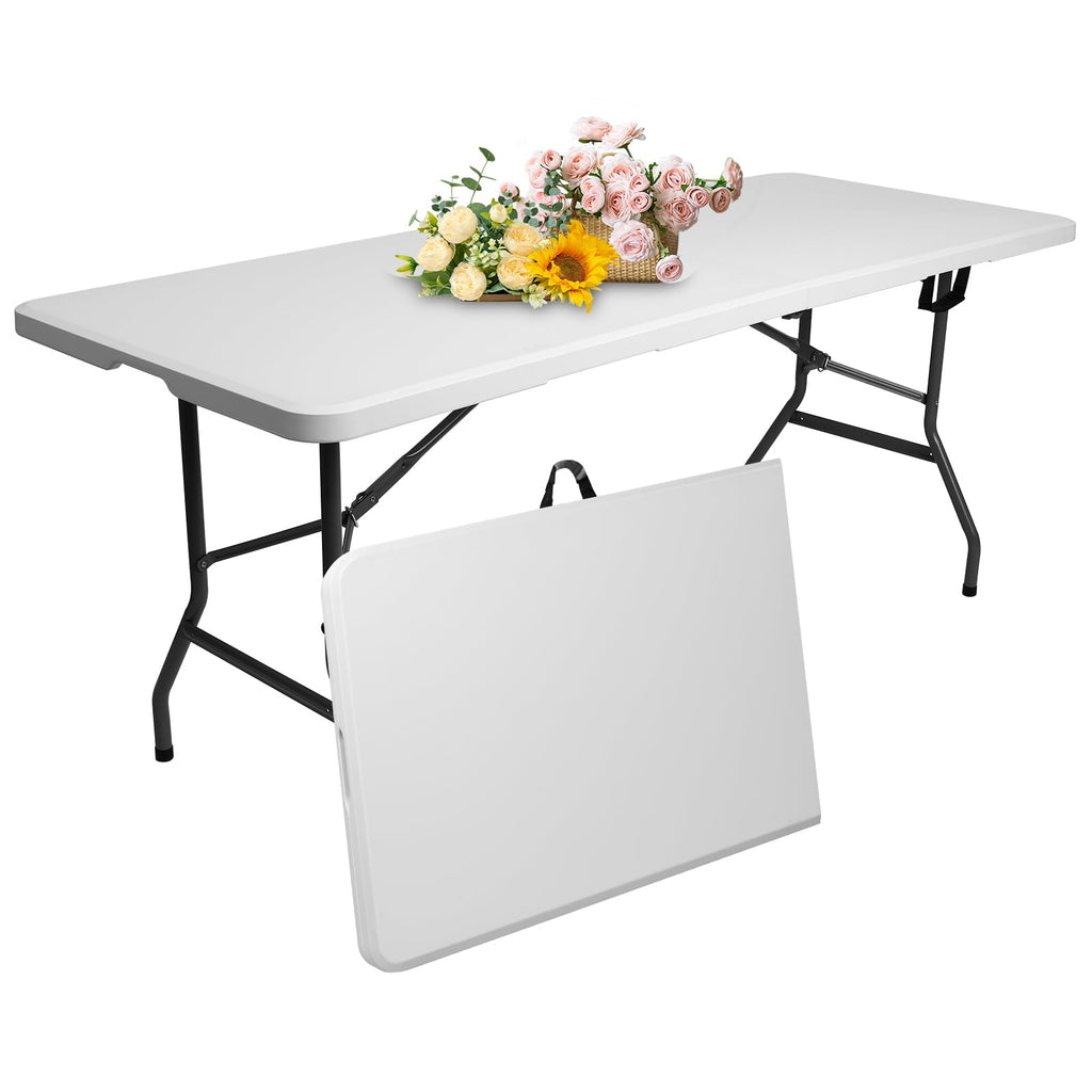 6 ft Plastic Folding Table with Carry Handle T105