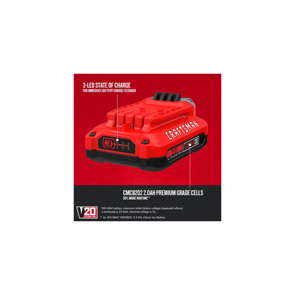 2Ah Lithium Ion Battery 2-Pack and Charger Starter Kit H1189