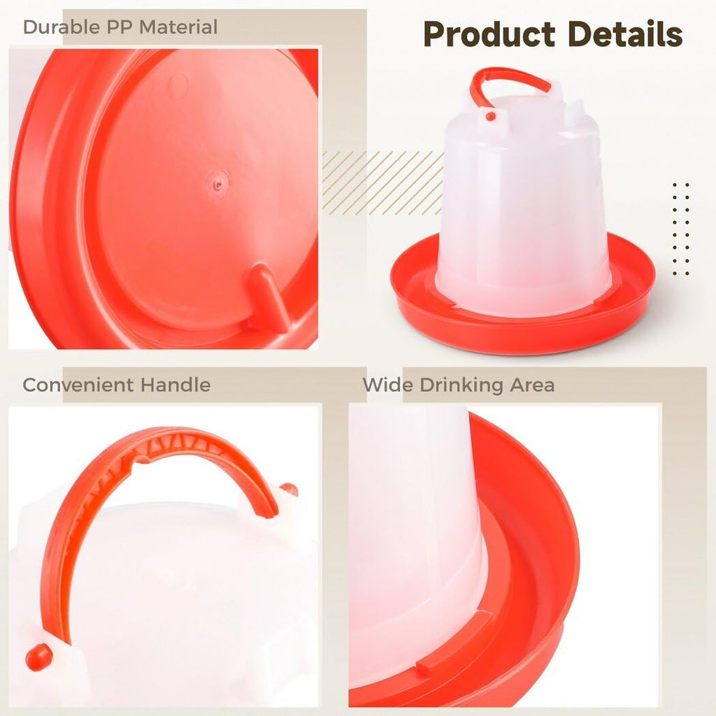4-Pack 1L Poultry Waterer with Handle Y641892