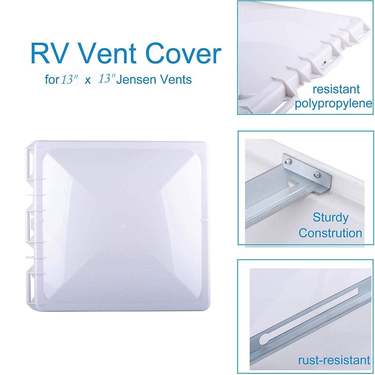 White 13" x 13" RV Roof Vent Cover Replacement U38675