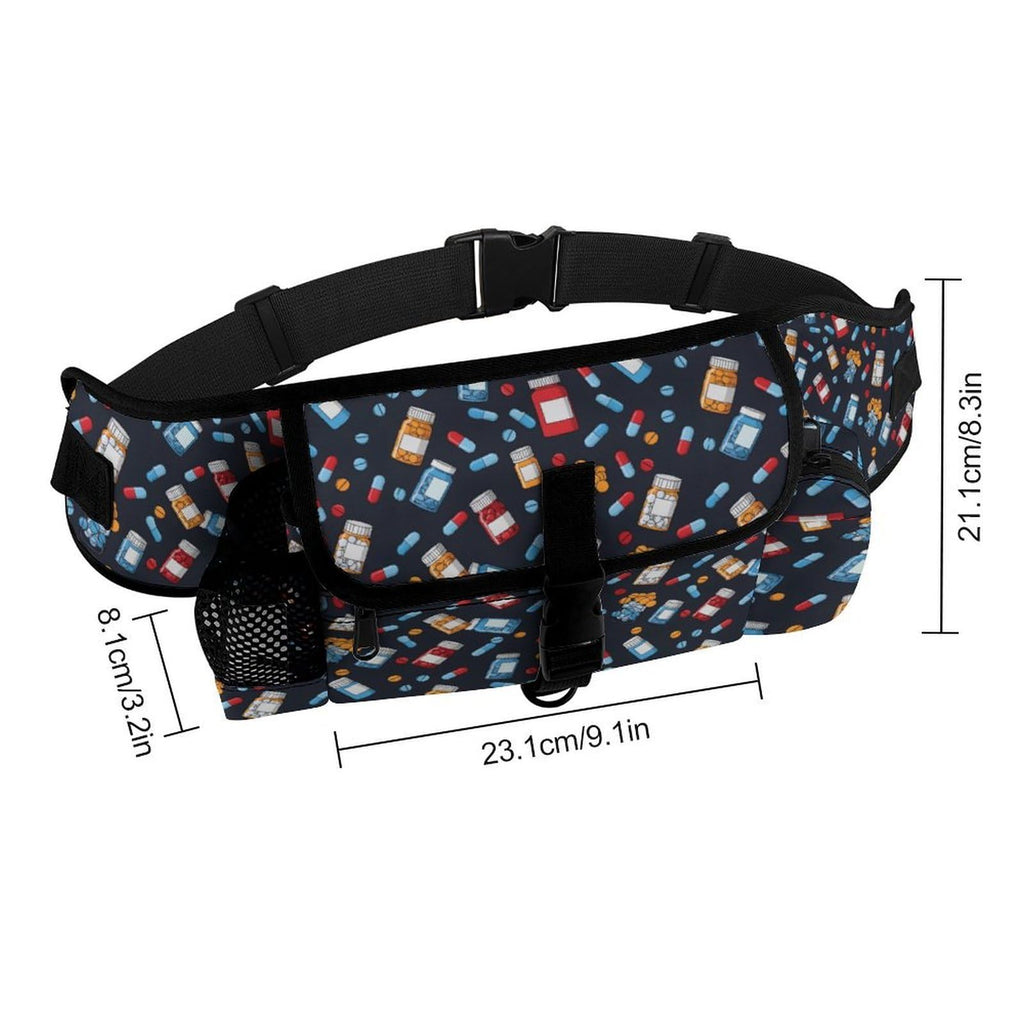 White Dog Walking Fanny Pack C3263