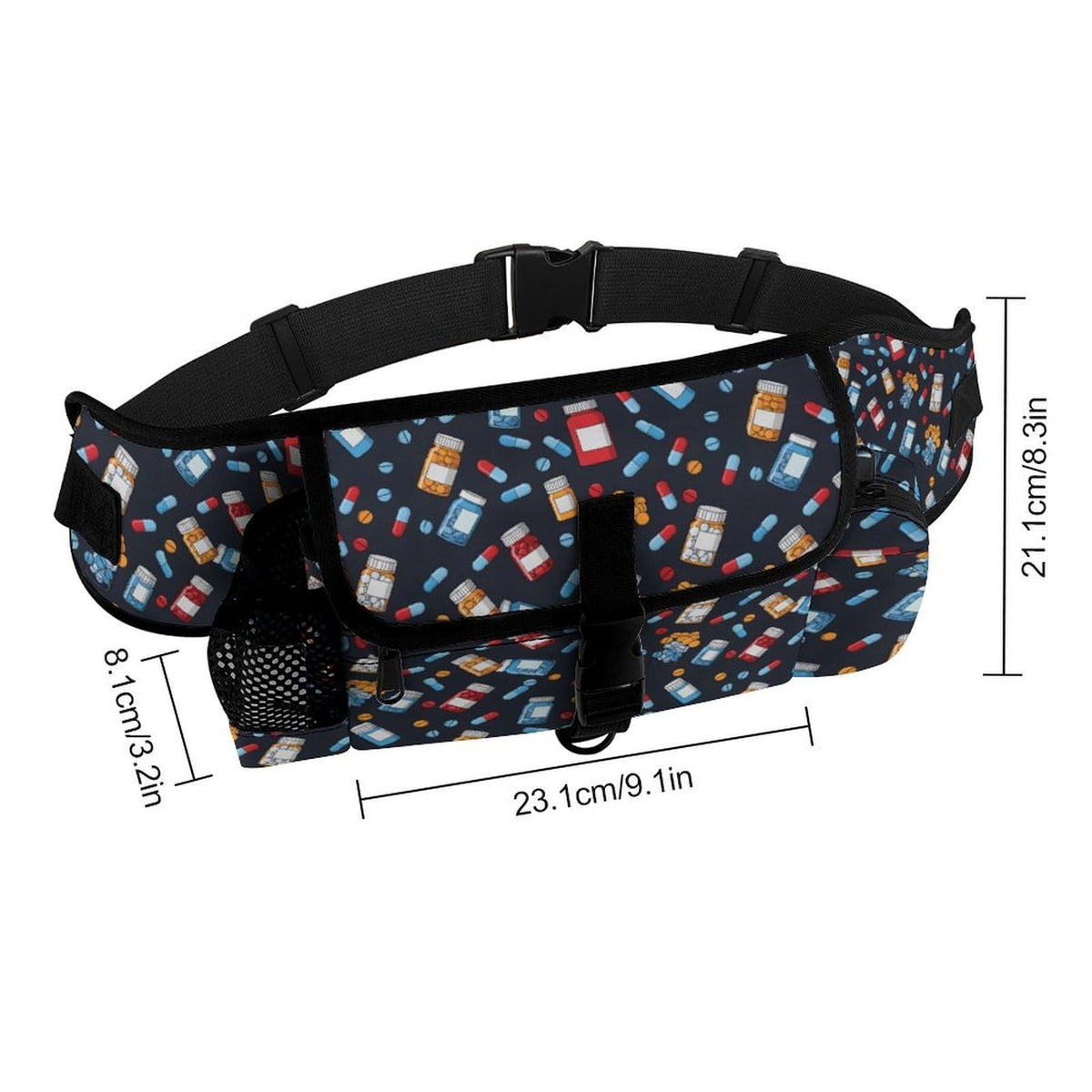 White Dog Walking Fanny Pack C3263