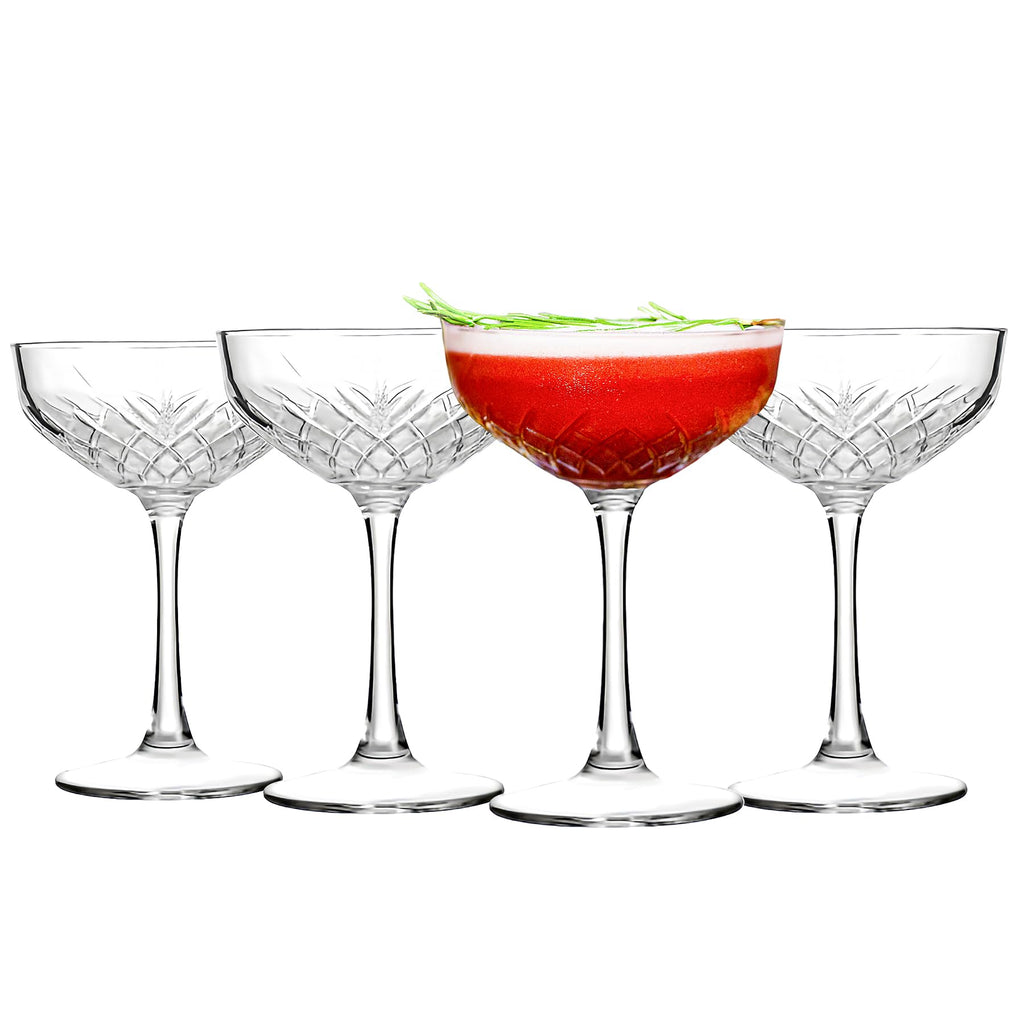 Martini Glasses Set of 4 Stemmed 8 Oz N785