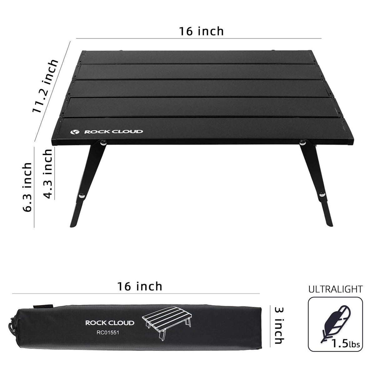 Ultralight Folding Aluminum Camping Table W89165