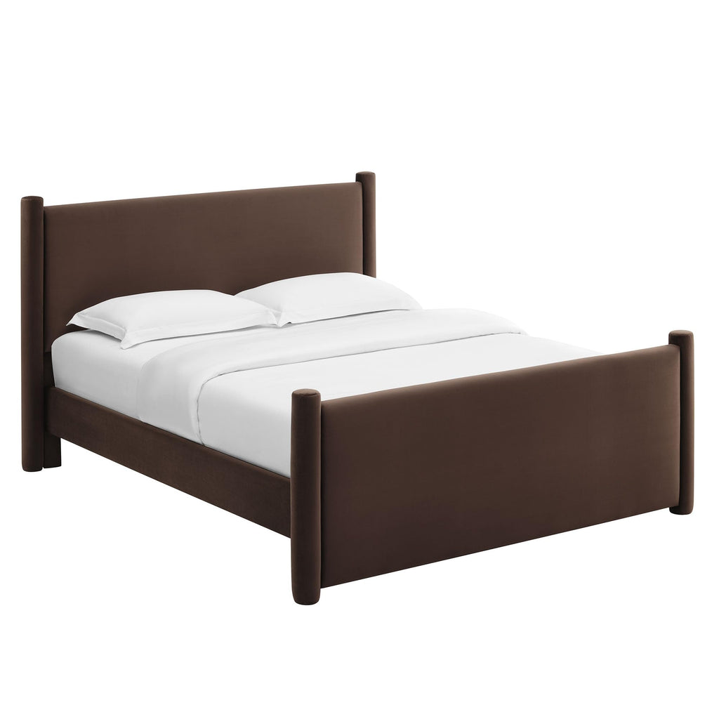 King Size Upholstered Platform Bed Frame with Headboard and Footboard O201141