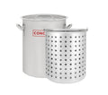 42 QT Stainless Steel Stock Pot with Basket N975