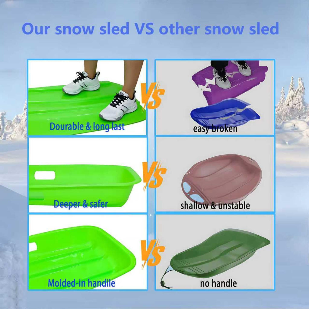 2 Piece Plastic Sled Board with Four Ropes A9338