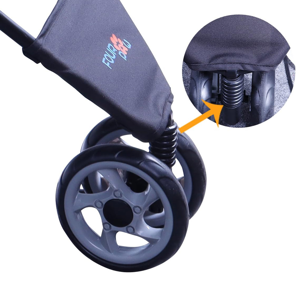 3 Wheels Pet Stroller with Storage Basket Z7243
