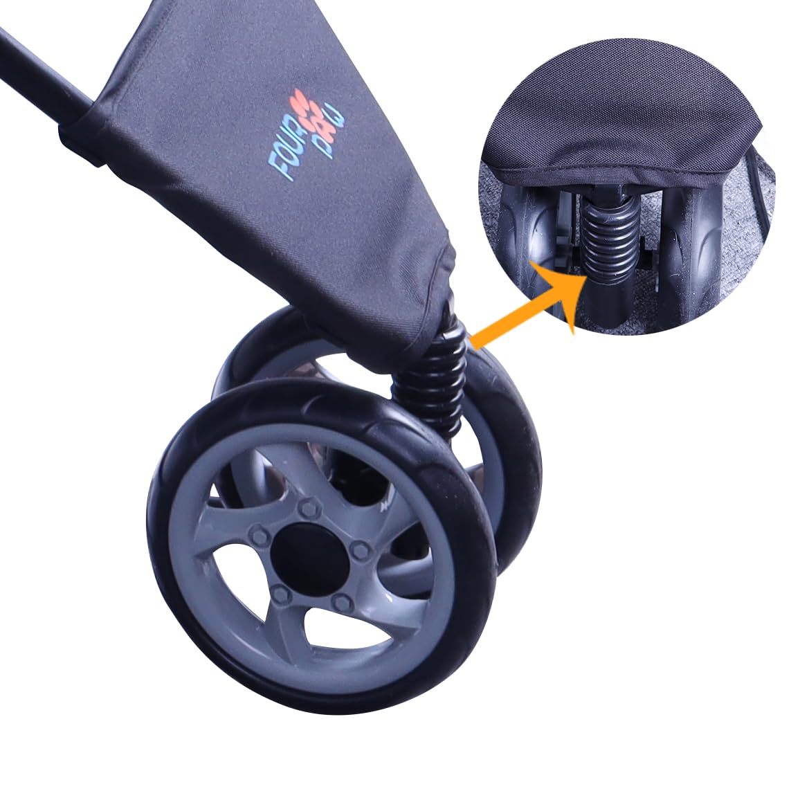 3 Wheels Pet Stroller with Storage Basket Z7243