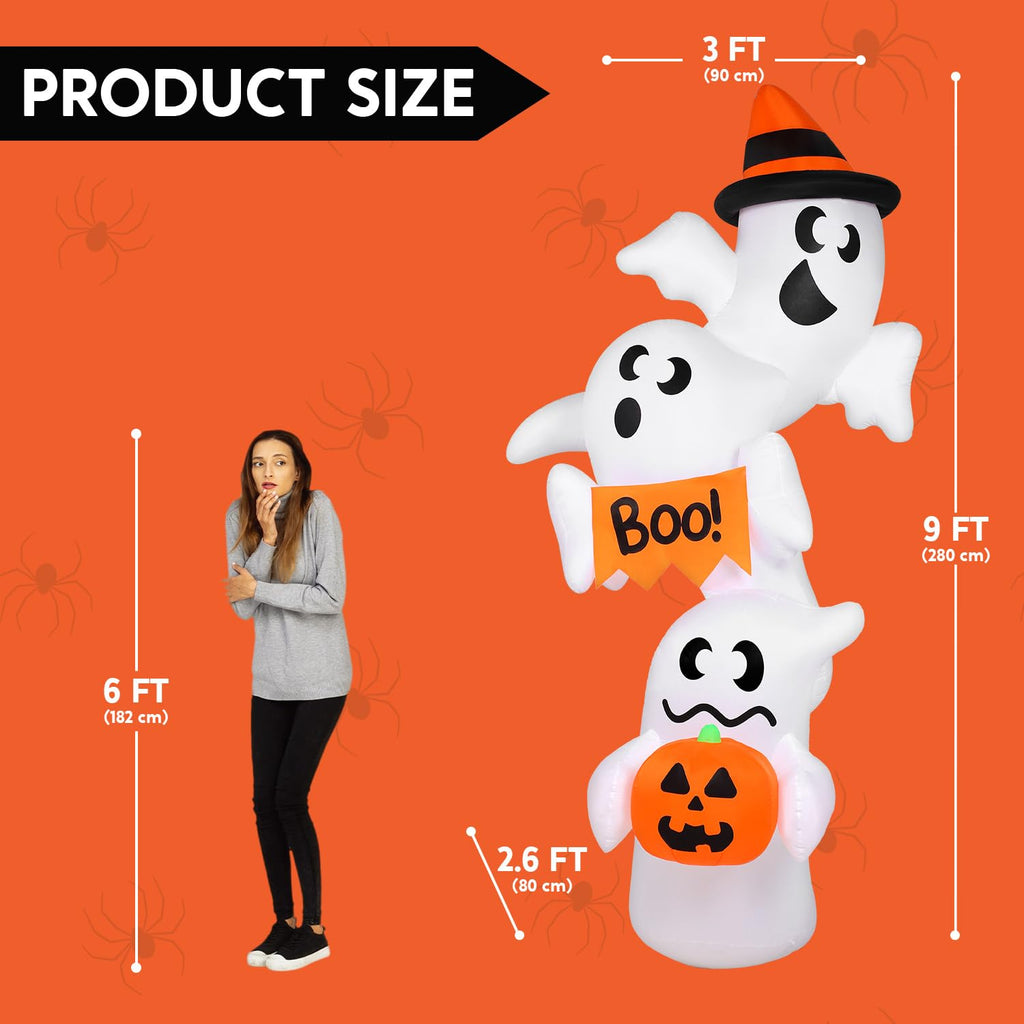 Inflatable Ghost Outdoor Decorations with LEDs Y17152