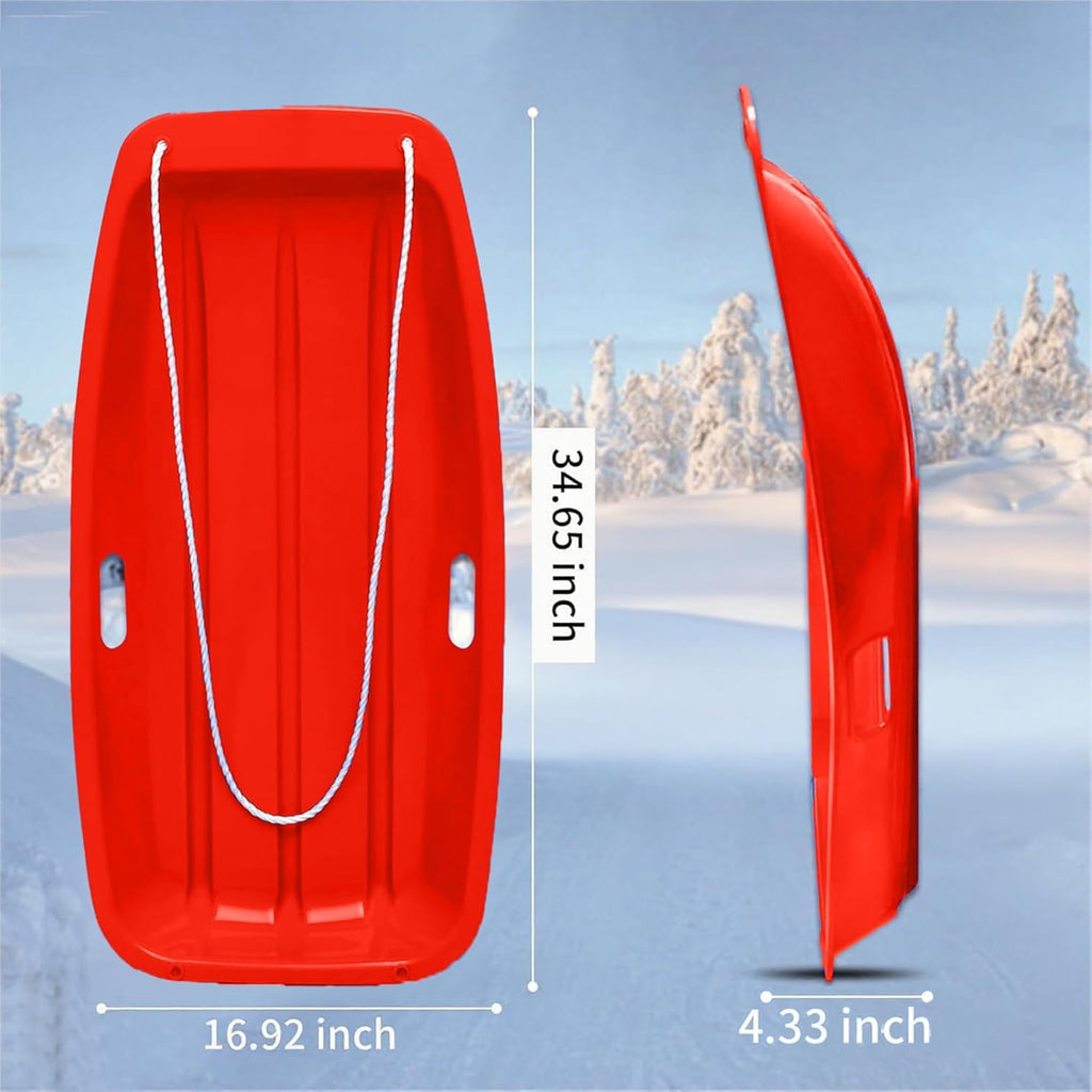 2 Piece Plastic Sled Board with Four Ropes A9338