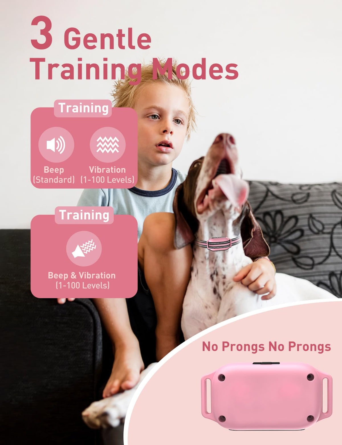 Beep and Vibrating Dog Collar with Remote L3229