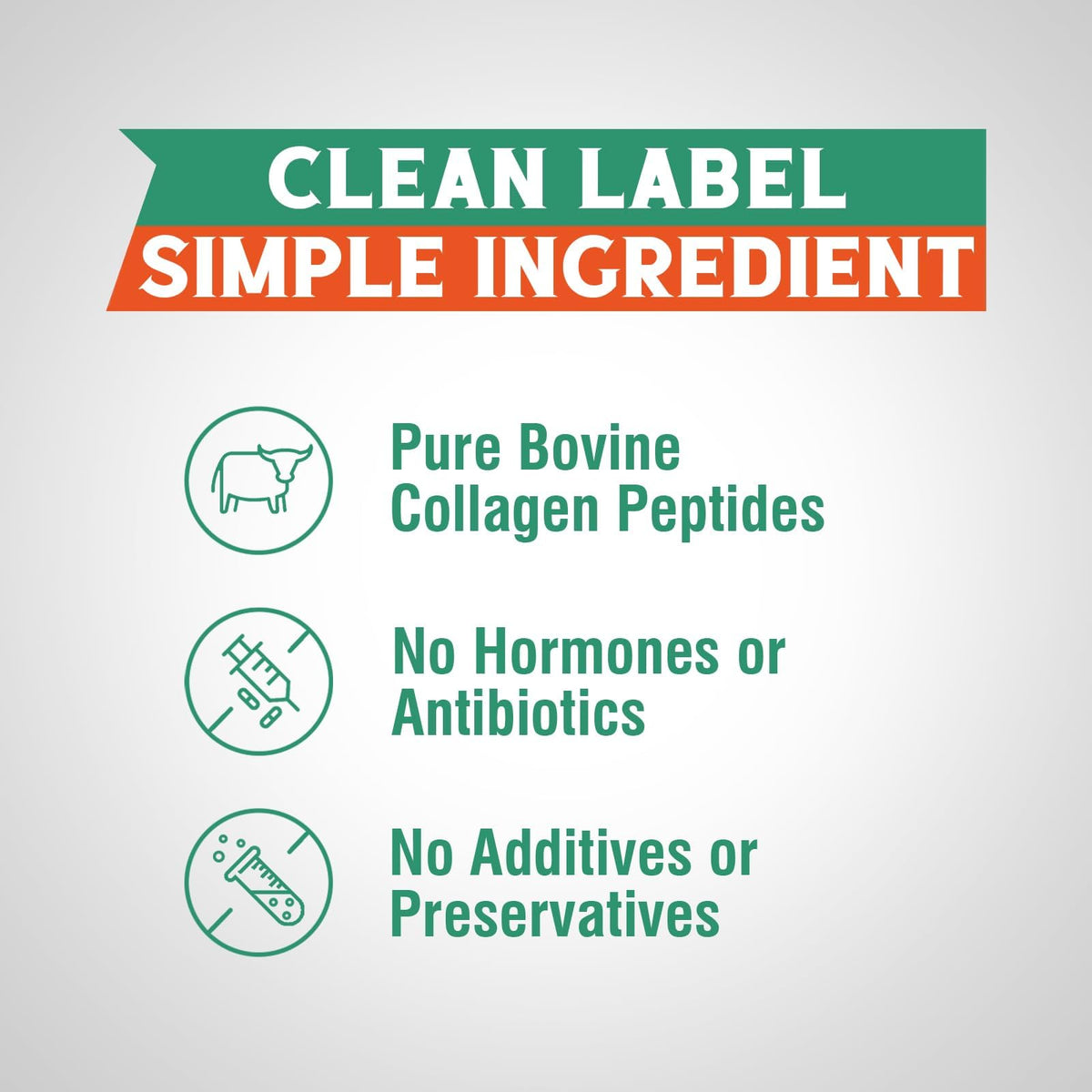 Bovine Collagen Peptides Powder, Hydrolyzed Type I & III, Unflavored, 16oz Y2548