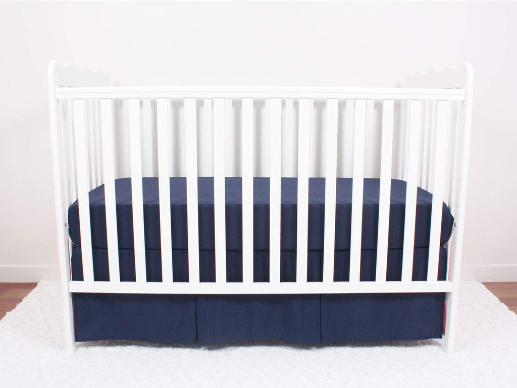 3-Pack Fitted Crib Sheets Set, 9" Deep Microfiber, Navy Blue Charcoal Gray B534