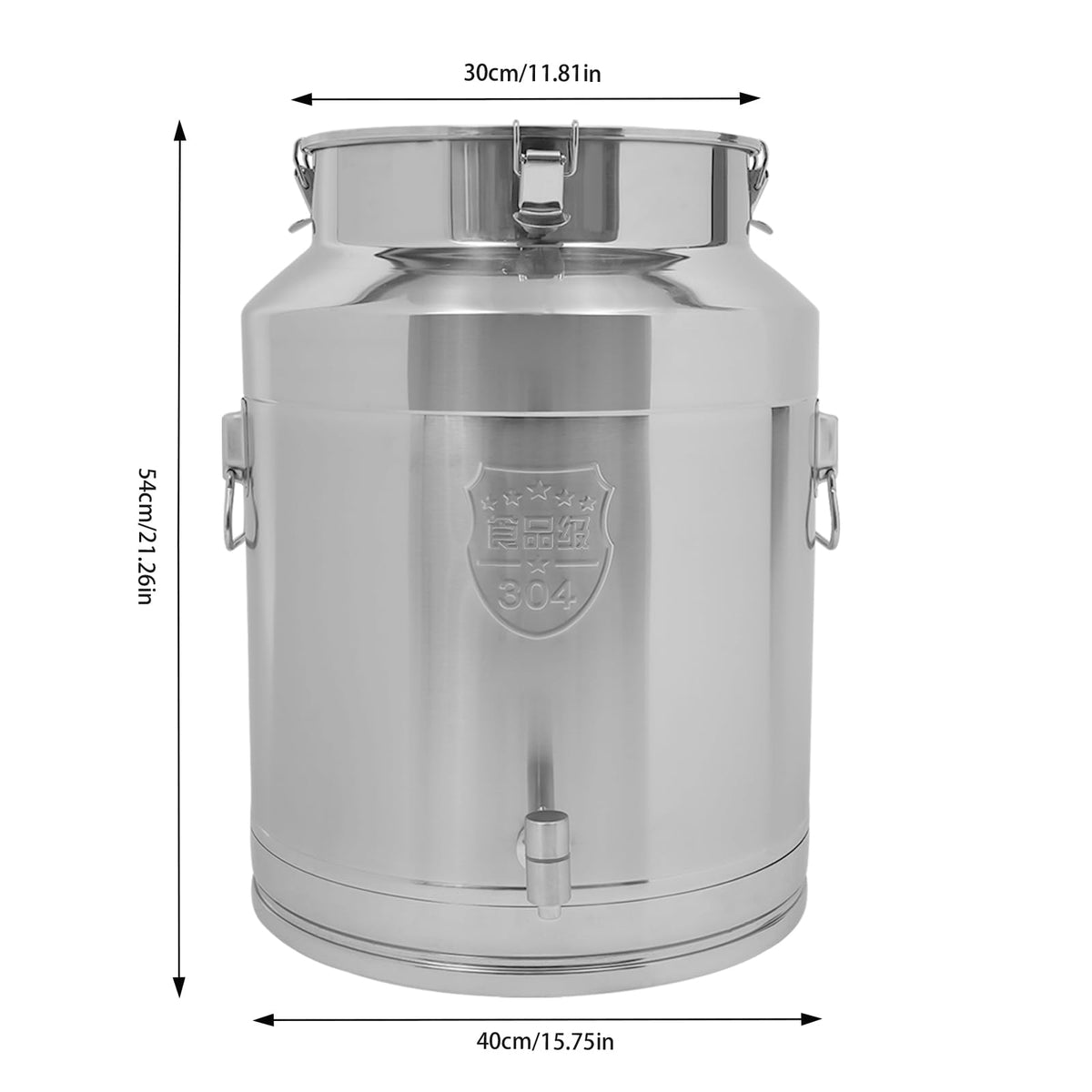 64L Stainless Steel Milk Can with Faucet S861