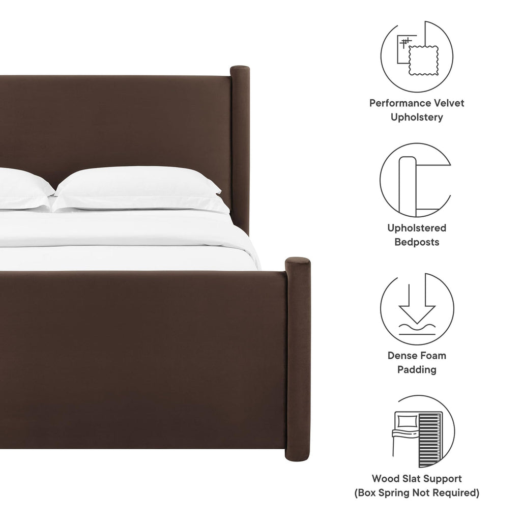 King Size Upholstered Platform Bed Frame with Headboard and Footboard O201141