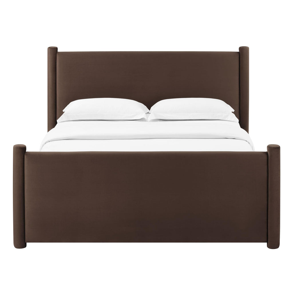 King Size Upholstered Platform Bed Frame with Headboard and Footboard O201141
