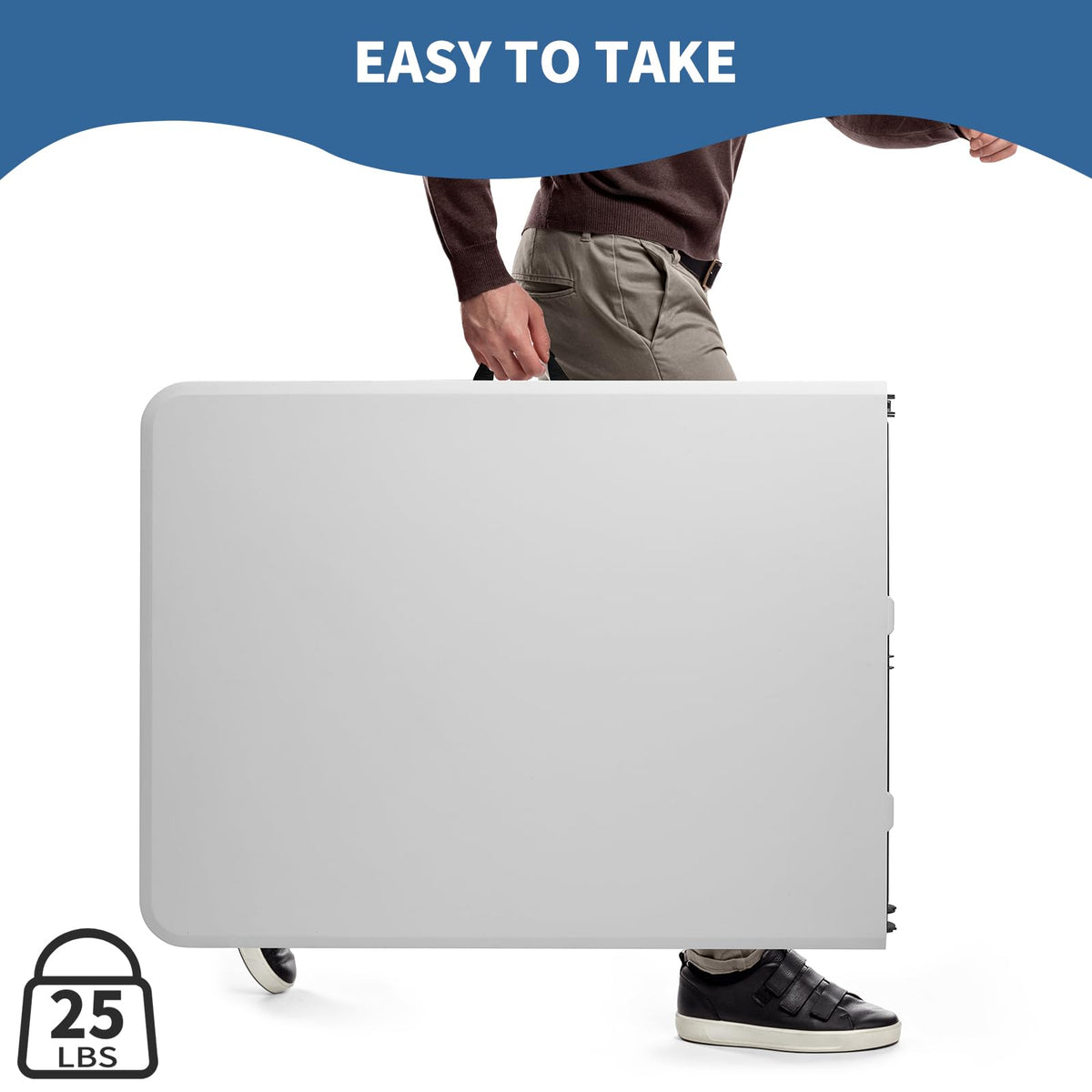 6 ft Plastic Folding Table with Carry Handle T105