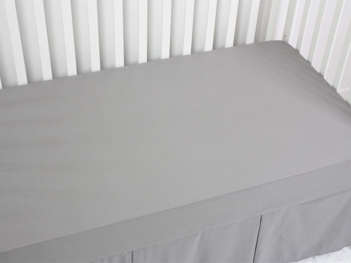 3-Pack Fitted Crib Sheets Set, 9" Deep Microfiber, Navy Blue Charcoal Gray B534