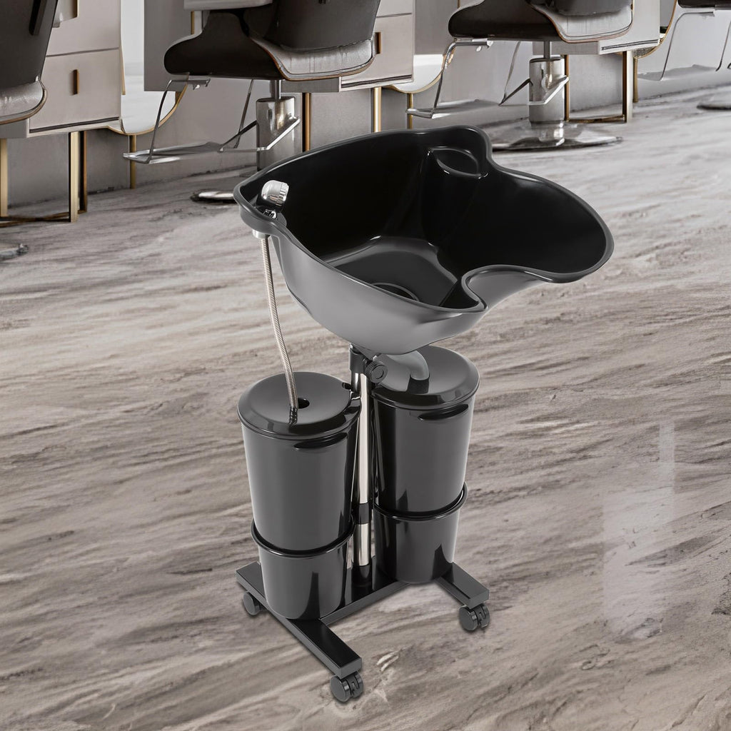 Portable Shampoo Sink with Electric Pump and Adjustable Height N340730