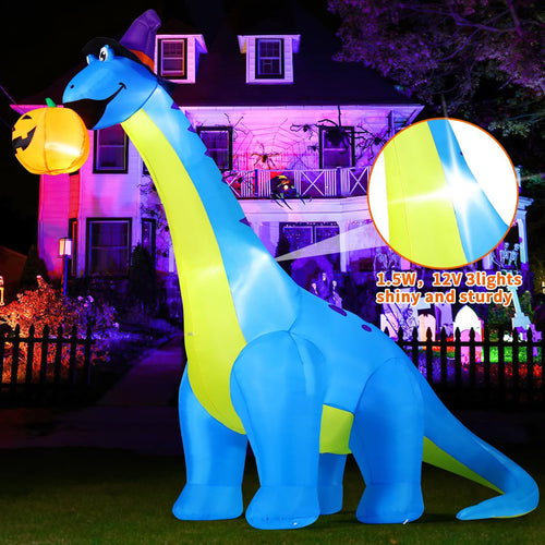 10 FT Animated Inflatable Dinosaur Pumpkin W695