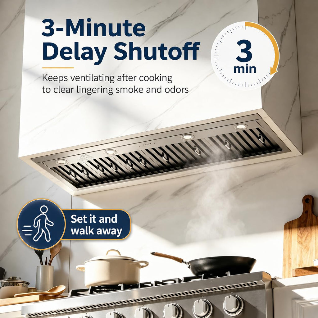 48 inch Stainless Steel Built-in Range Hood with Liner and Baffle Filter V639677
