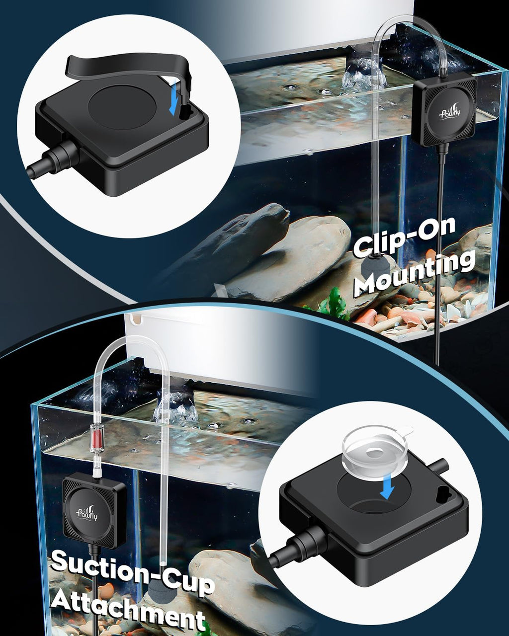 Nano Silent Aquarium Air Pump, 1.3 W 450 mL/min X292881