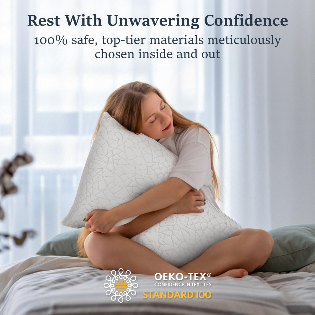 King Size Down Alternative Pillows Set of 2 U816840