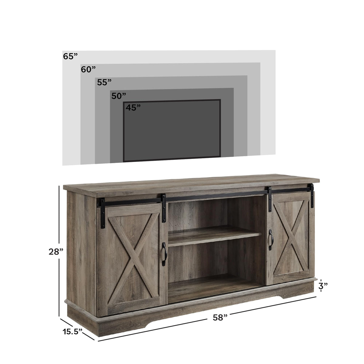 Grey Wash 58 Inch TV Stand L159194