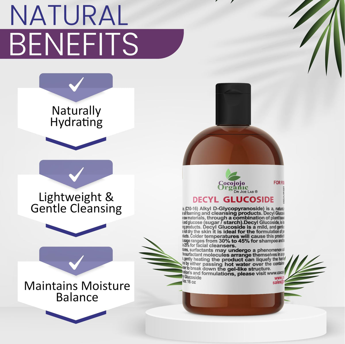 Decyl Glucoside Natural Surfactant 16 Oz T49497