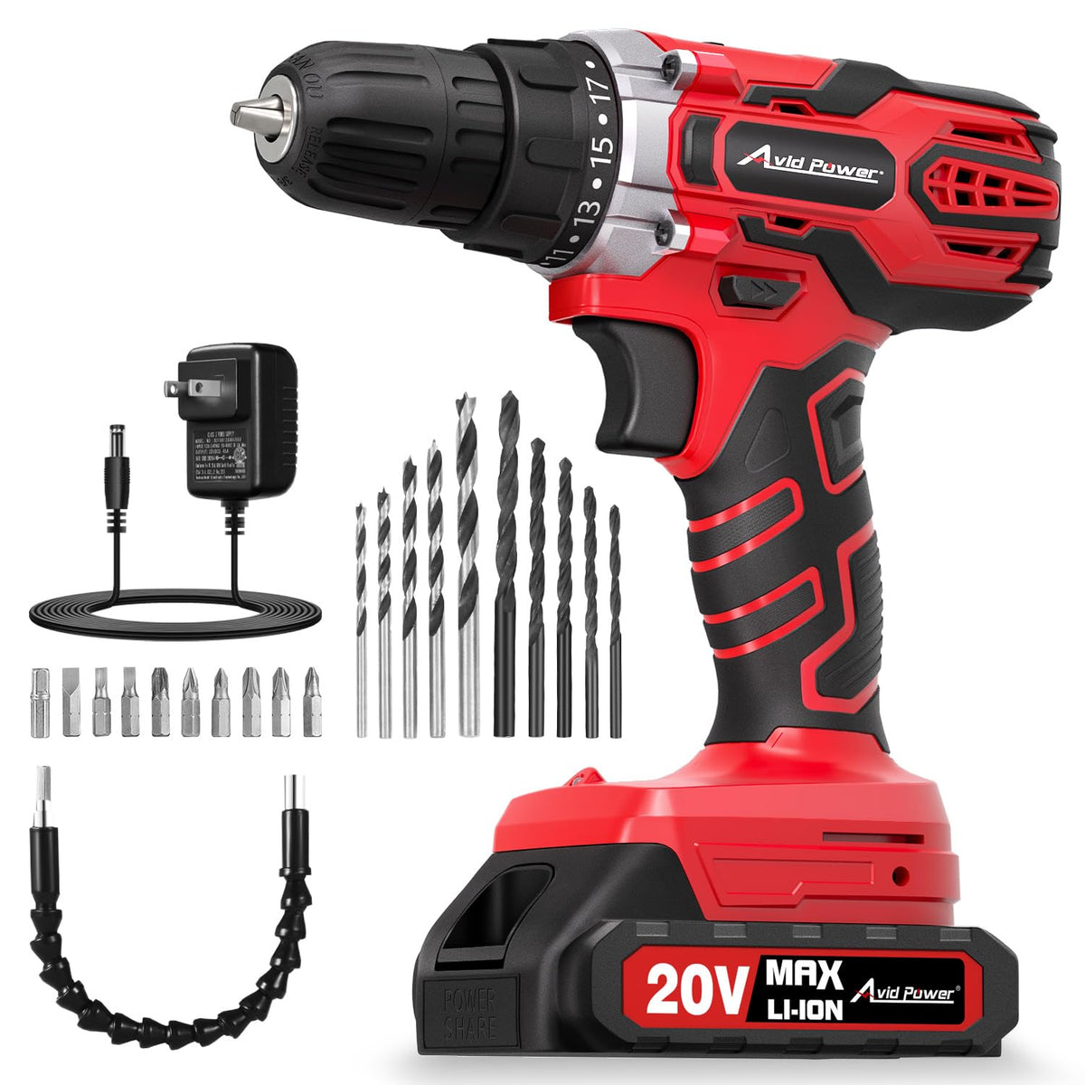 20V Cordless Drill Set with Battery & Charger V4251