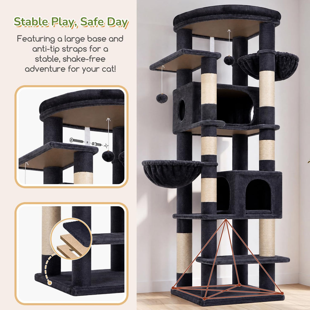 74in Heavy Duty Cat Tree Tower C91583