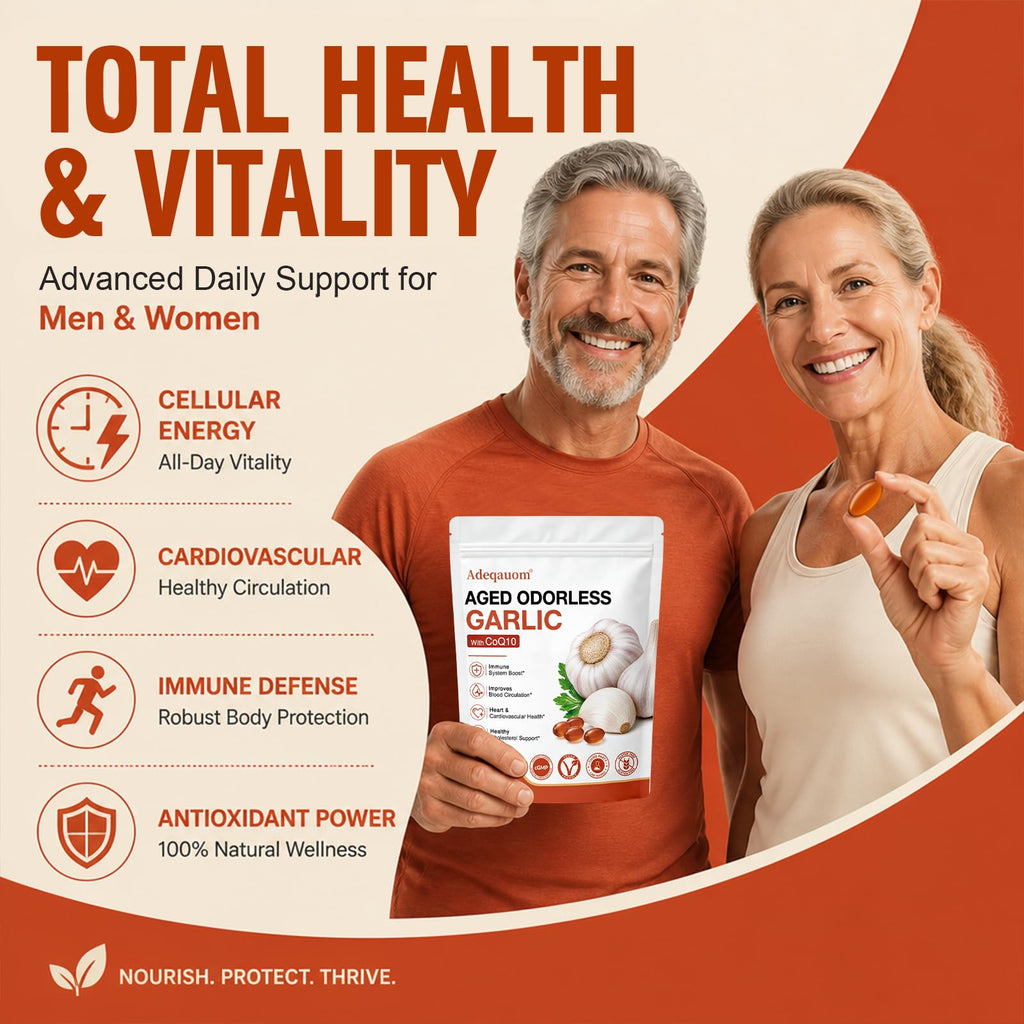 1200 mg Odorless Aged Garlic Extract Softgels with CoQ10 Ubiquinol & Vitamin K2, 120 Softgels T161