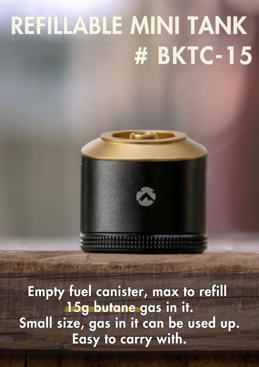 Empty 15g Black Gas Canister A856