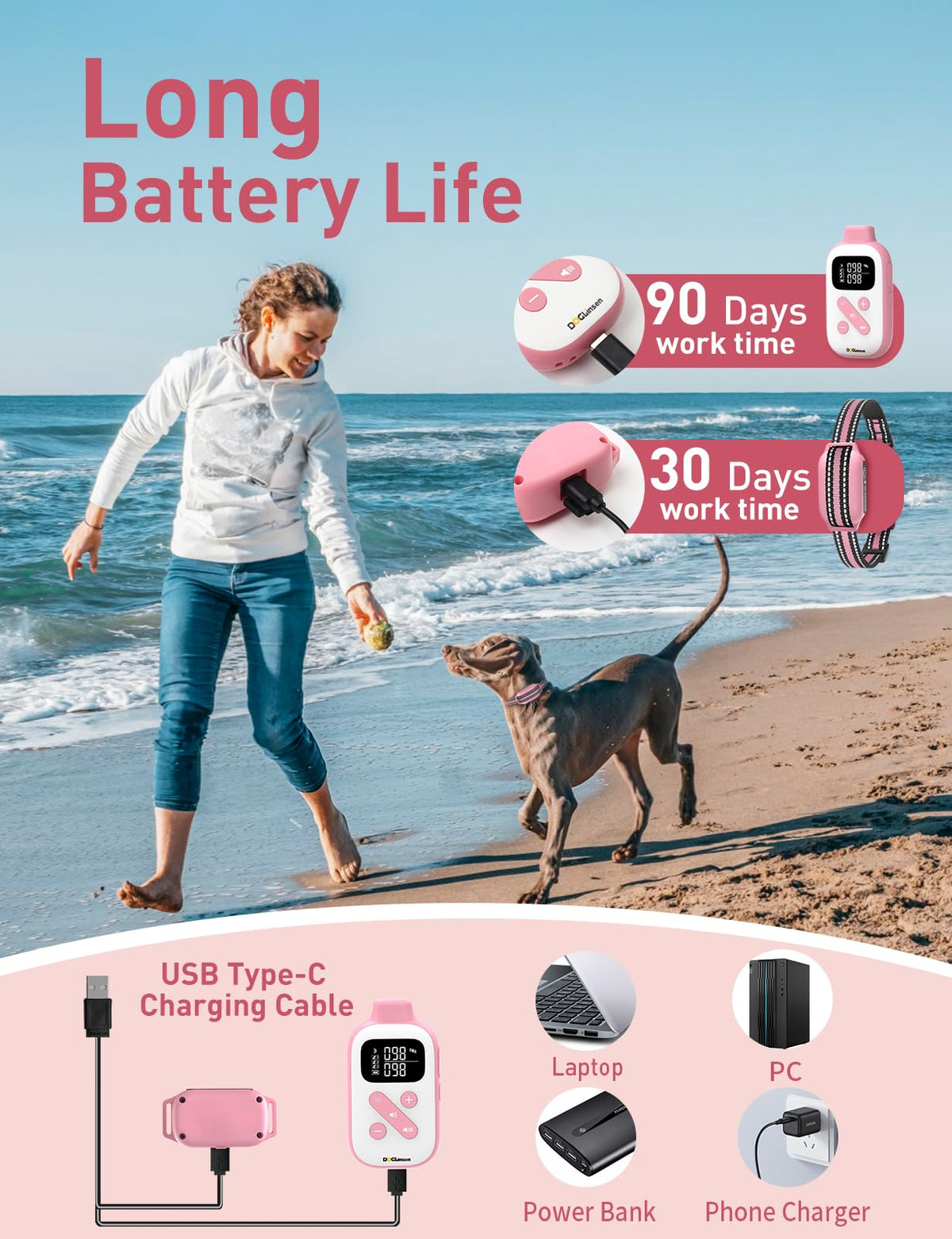 Beep and Vibrating Dog Collar with Remote L3229