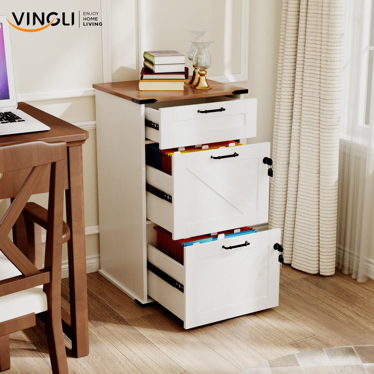 3 Drawer File Cabinet with Lock Y1984