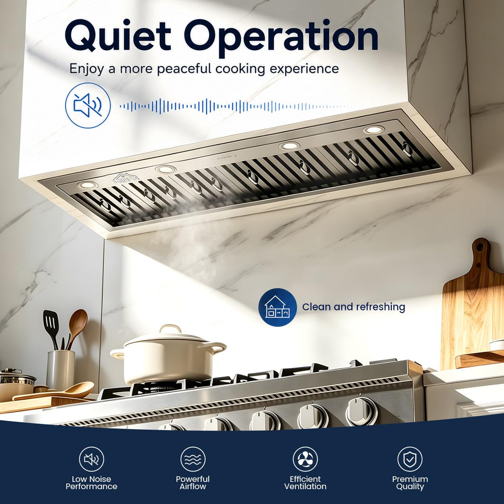 48 inch Stainless Steel Built-in Range Hood with Liner and Baffle Filter V639677