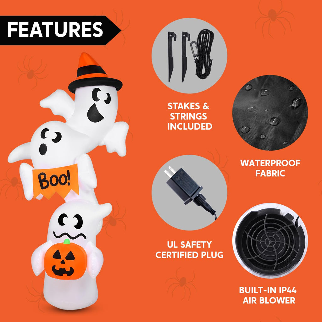 Inflatable Ghost Outdoor Decorations with LEDs Y17152