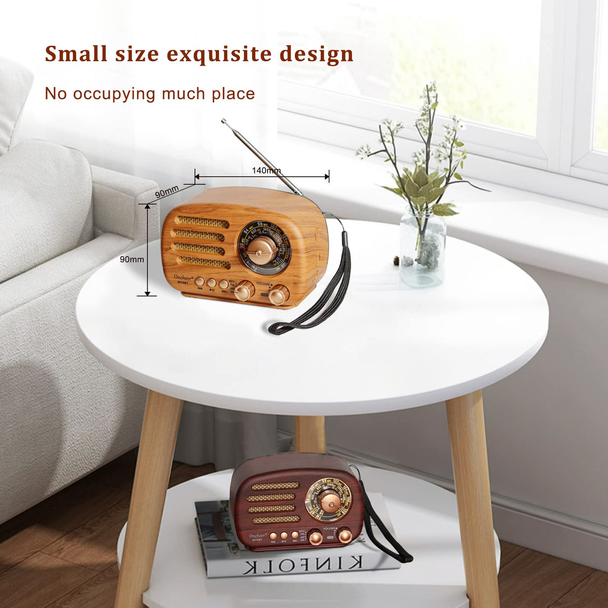 Portable Vintage Retro Bluetooth Speaker Radio with FM/AM/SW Bands G7232
