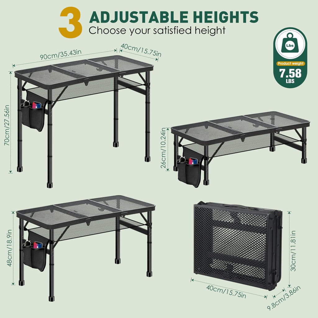 3ft Aluminum Folding Camping Table A732